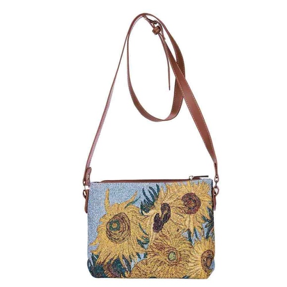 Small Bag by Signare Art of Tapestry Multi Color with Sunflowers - Picture 2 of 5